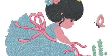 Ballerina machine embroidery designs