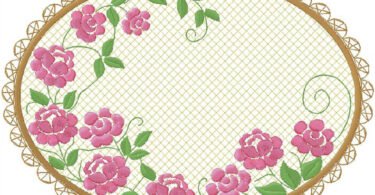 Floral Border machine Embroidery Design