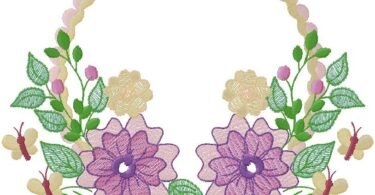 Floral machine Embroidery Design