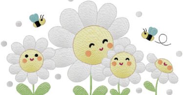 Floral machine Embroidery Design