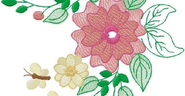 Floral machine Embroidery Design