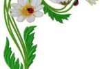 Floral machine embroidery design