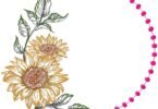 Floral machine embroidery design