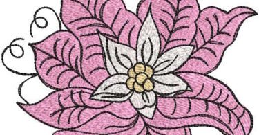 Flower machine Embroidery Design