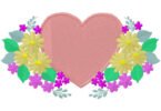 Heart with flowers Embroidery Design