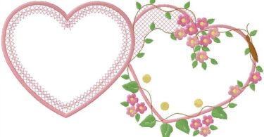 Hearts machine Embroidery Design