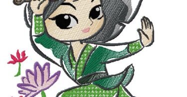 Karate Girl - Machine Embroidery Design