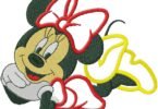 Minnie machine embroidery design