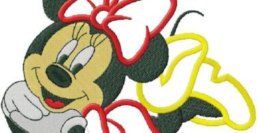 Minnie machine embroidery design