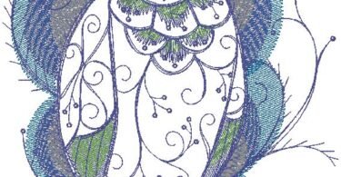 Owl - machine embroidery design