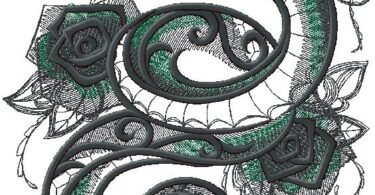 Snake - machine embroidery design