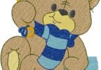 Teddy Bear machine embroidery design