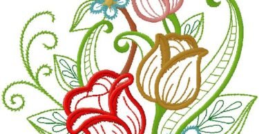 Tulips machine Embroidery Design