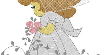 Baby Bride Embroidery Design