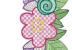 floral machine embroidery design