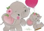 cute Elephant - Machine Embroidery Design