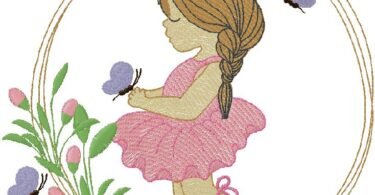cute Girl Embroidery Designs