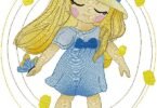 cute Girl - Machine Embroidery Design