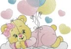 cute Teddy embroidery design