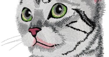 cute cat machine Embroidery Design