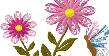 wonderful floral embroidery design