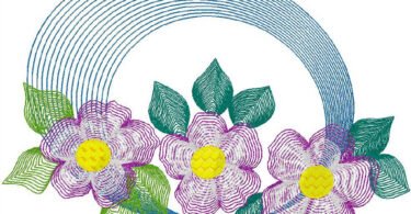 wonderful floral - machine embroidery design