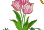 floral machine embroidery design
