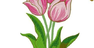 floral machine embroidery design