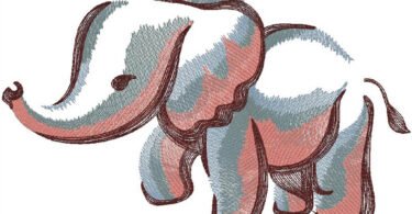 wonderful Elephant embroidery design
