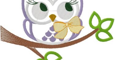 wonderful Owl embroidery design