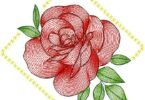 wonderful flower embroidery design
