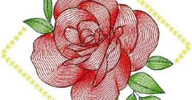 wonderful flower embroidery design