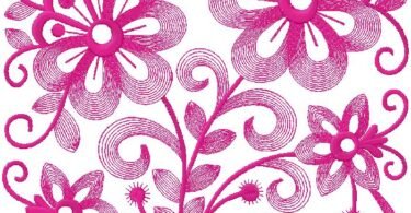 Floral block Embroidery Design