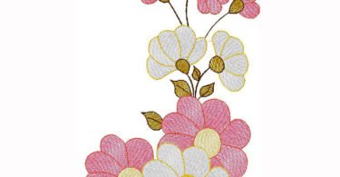 Floral machine Embroidery Design