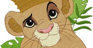 Lion machine Embroidery Design