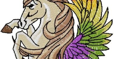 Pegasus Embroidery Design