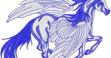 Pegasus machine embroidery design