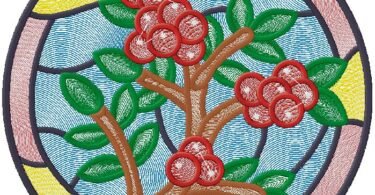 Stained-glass free embroidery Design