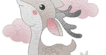cute Deer embroidery design