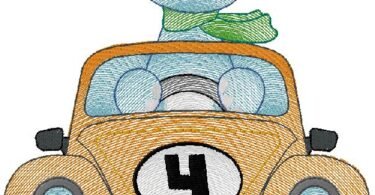 cute Dino embroidery design