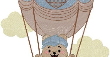 cute Teddy Bear Embroidery Design