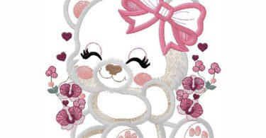 cute Teddy Embroidery Design