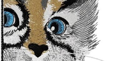 cute cat Embroidery Design