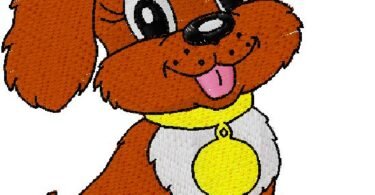 cute puppy Embroidery Design