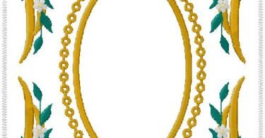 Floral Border Embroidery Design