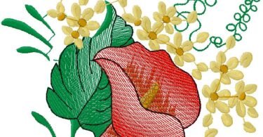 floral embroidery design
