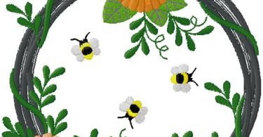 floral embroidery design