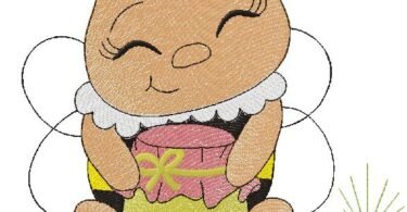 cute Baby Bee embroidery designs