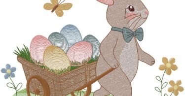 cute Bunny embroidery design 