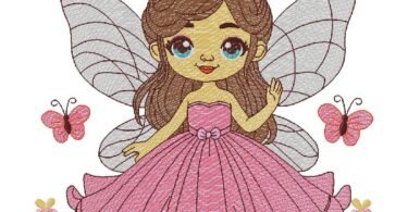cute Fairy embroidery design 